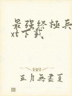 最强终极兵王txt下载