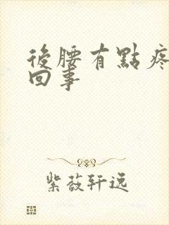 后腰有点疼怎么回事