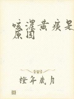 咳浓黄痰是什么原因封面