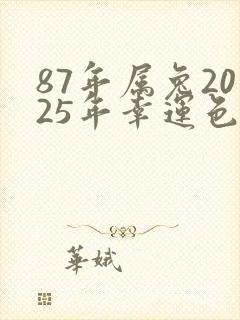 87年属兔2025年幸运色