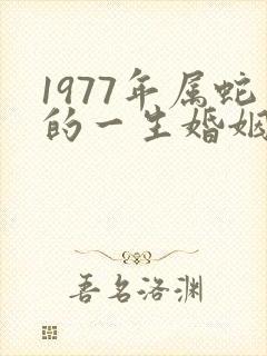 1977年属蛇的一生婚姻状况