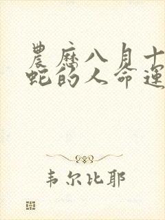 农历八月十五属蛇的人命运