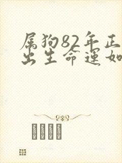 属狗82年正月出生命运如何封面