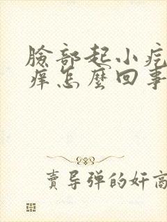 脸部起小疙瘩很痒怎么回事