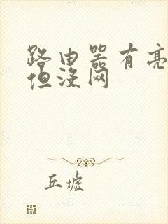 路由器有亮灯,但没网