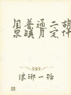 用普通二胡拉二泉映月定什么调