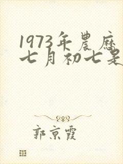 1973年农历七月初七是什么命封面
