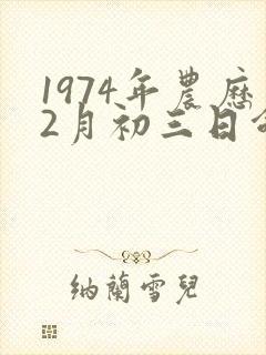 1974年农历2月初三日命云