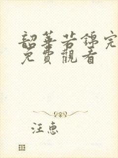 韶华若锦完整版免费观看