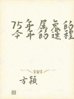 75年属兔的人今年的运程怎么样