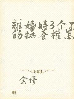 离婚时3个孩子的抚养权怎么判