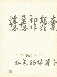 怀孕初期左腹部隐隐作痛是什么原因女性封面