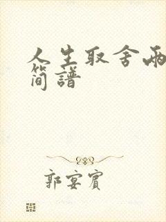 人生取舍两难全简谱封面