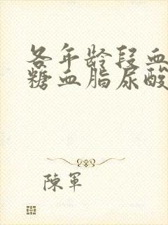 各年龄段血压血糖血脂尿酸对照表封面