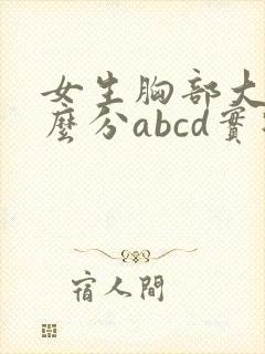 女生胸部大小怎么分abcd实物形象