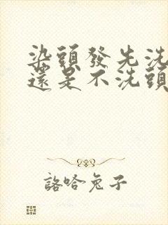 染头发先洗头发还是不洗头发