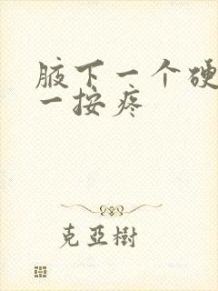 腋下一个硬疙瘩一按疼