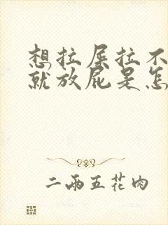 想拉屎拉不出来就放屁是怎么回事