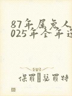 87年属兔人2025年全年运势封面