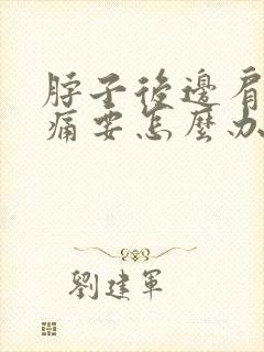 脖子后边肩膀酸痛要怎么办封面