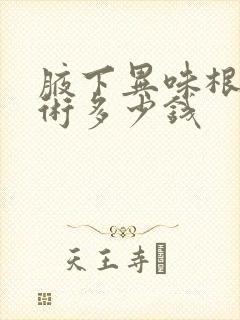 腋下异味根除手术多少钱