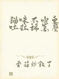 猫咪不吃东西呕吐拉稀怎么办