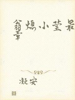翁熄小莹最新节章封面