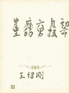 农历六月初七出生的男孩命运