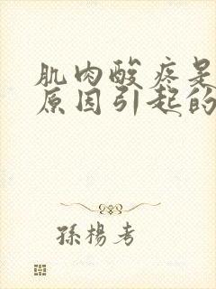 肌肉酸疼是什么原因引起的