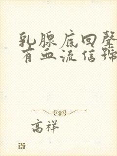 乳腺底回声结节有血流信号