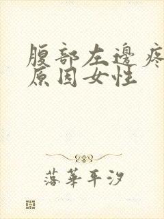 腹部左边疼痛的原因女性