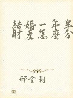 结婚一年半离婚财产怎么分割封面