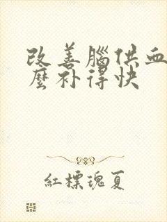 改善脑供血吃什么补得快