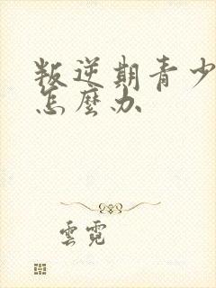 叛逆期青少年该怎么办封面