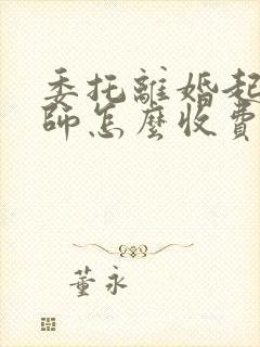 委托离婚起诉律师怎么收费封面