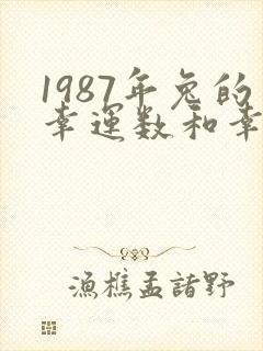 1987年兔的幸运数和幸运色封面
