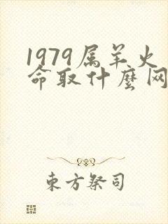 1979属羊火命取什么网名好啊