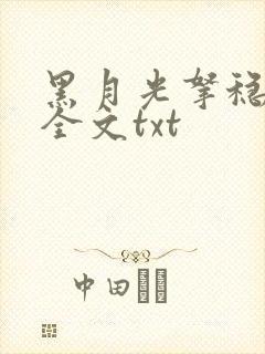 黑月光拿稳小说全文txt