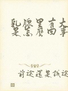 乳腺里有大硬块是怎么回事