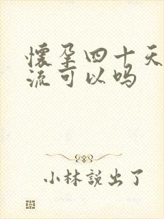 怀孕四十天做药流可以吗