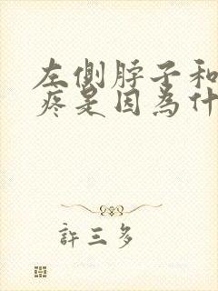 左侧脖子和肩膀疼是因为什么原因引起