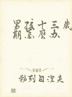 男孩十三岁叛逆期怎么办