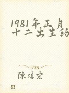 1981年正月十二出生的命运