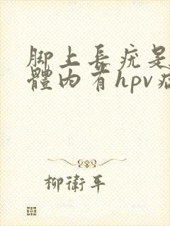 脚上长疣是不是体内有hpv病毒