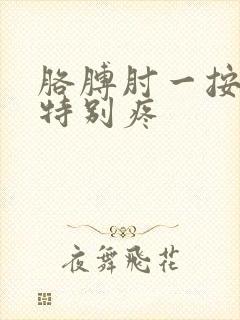 胳膊肘一按里面特别疼