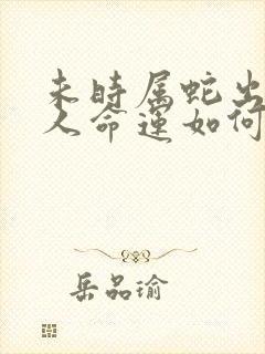 未时属蛇出生的人命运如何