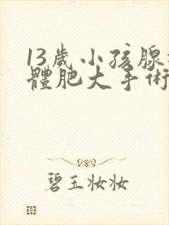 13岁小孩腺样体肥大手术要多少费用