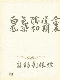 白色阴道念珠菌感染初期表现