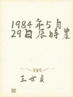 1984年5月29日辰时农历八字