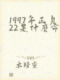 1997年正月22是什么命封面